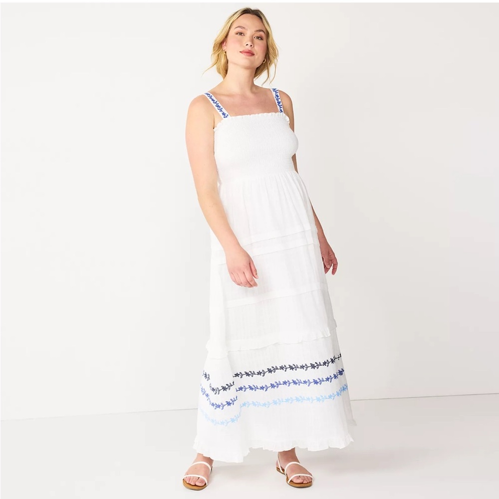 Draper James white midi dress xs worn once
